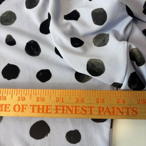 Worthington Womens XXL Polka Dot Bell Sleeve Top Light Purple & Black Work - Picture 7 of 7